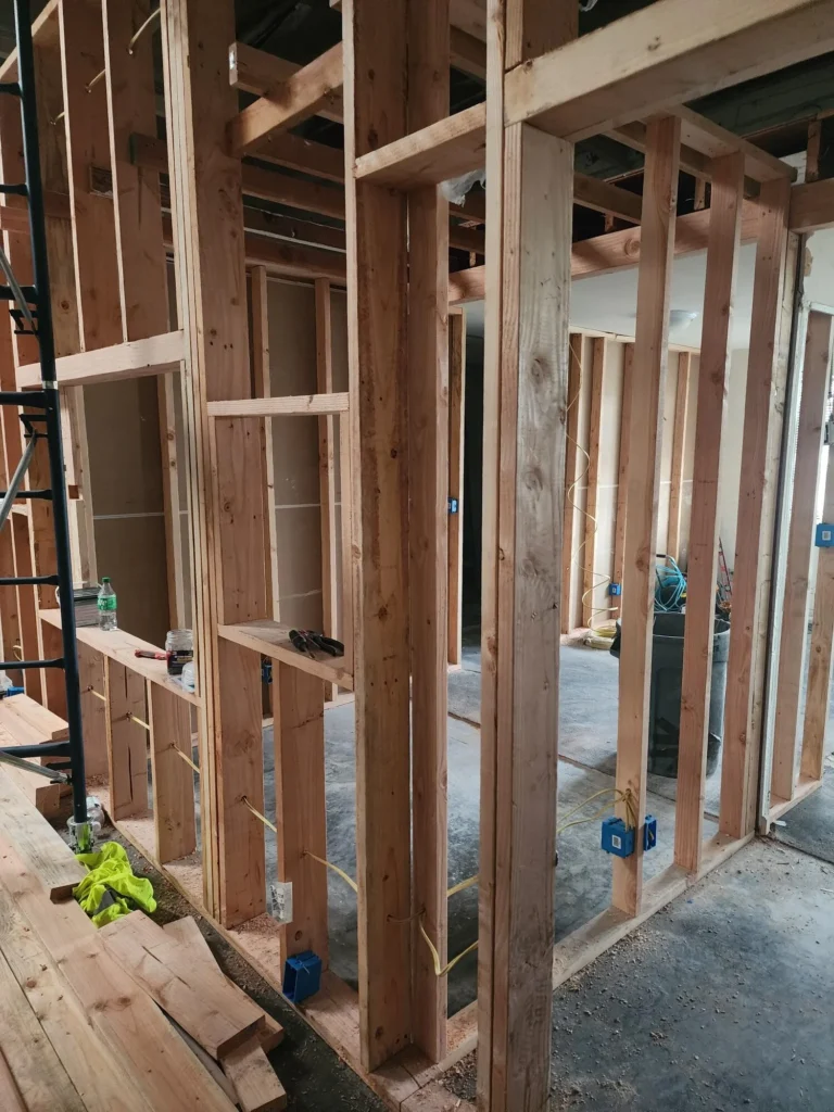 Interior partition framing