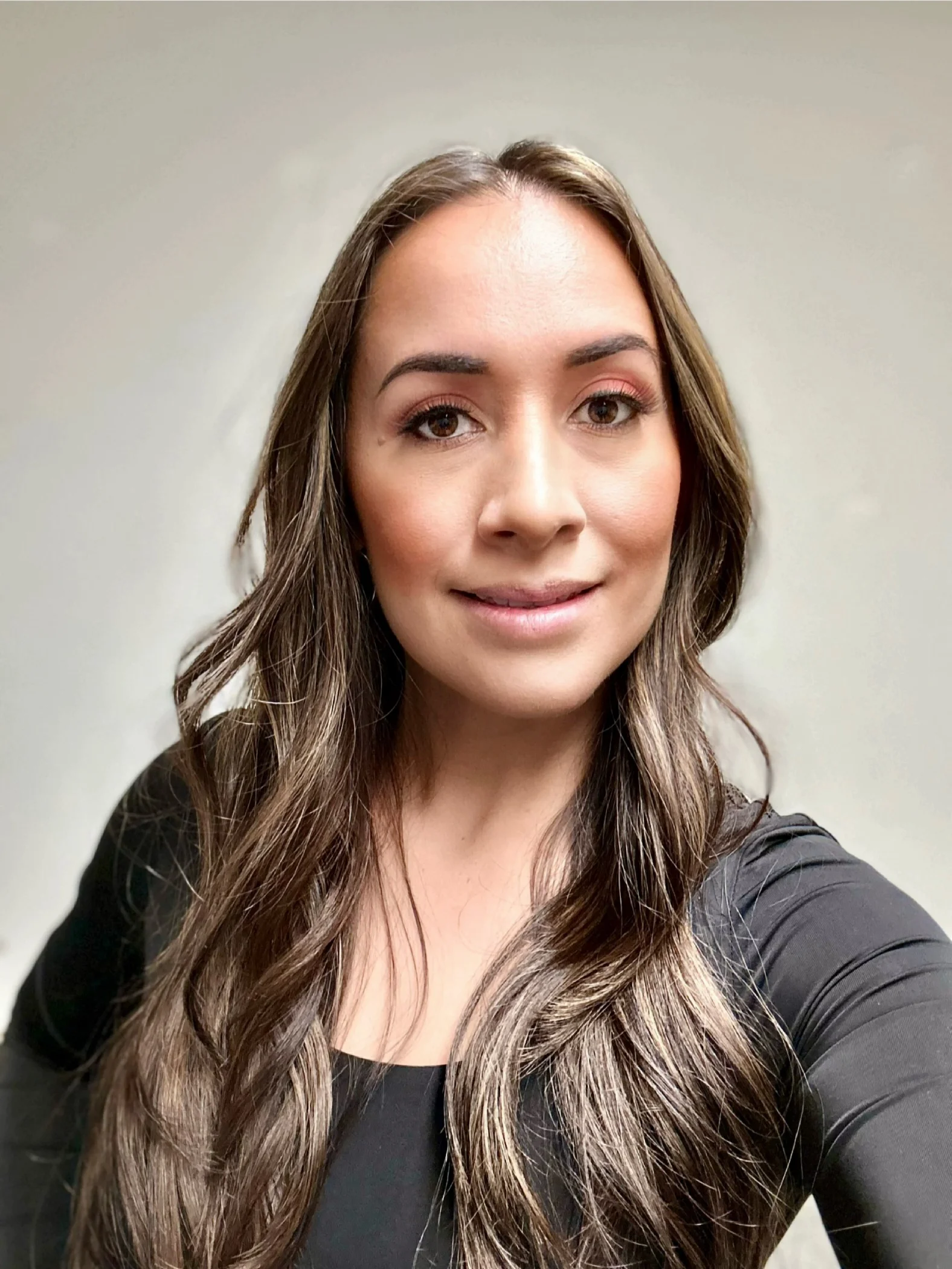 Woman with long brown hair